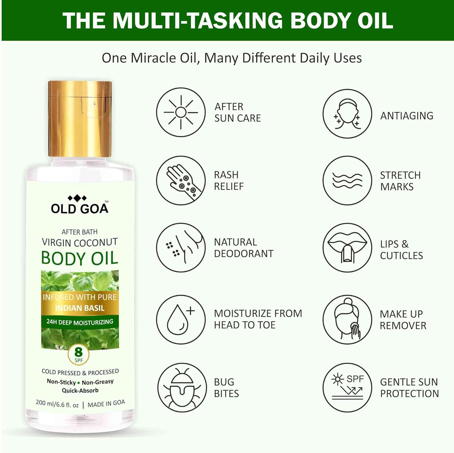 Body Oil Indian Basil-OLDGOA Oils