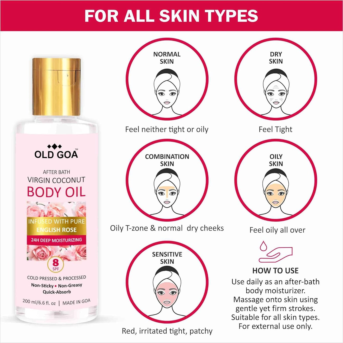 Body Oil English Rose-OLDGOA Oils