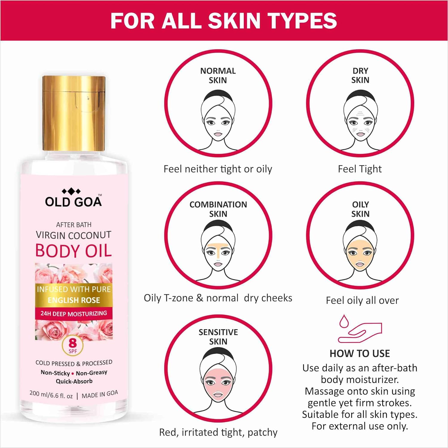 Body Oil English Rose-OLDGOA Oils