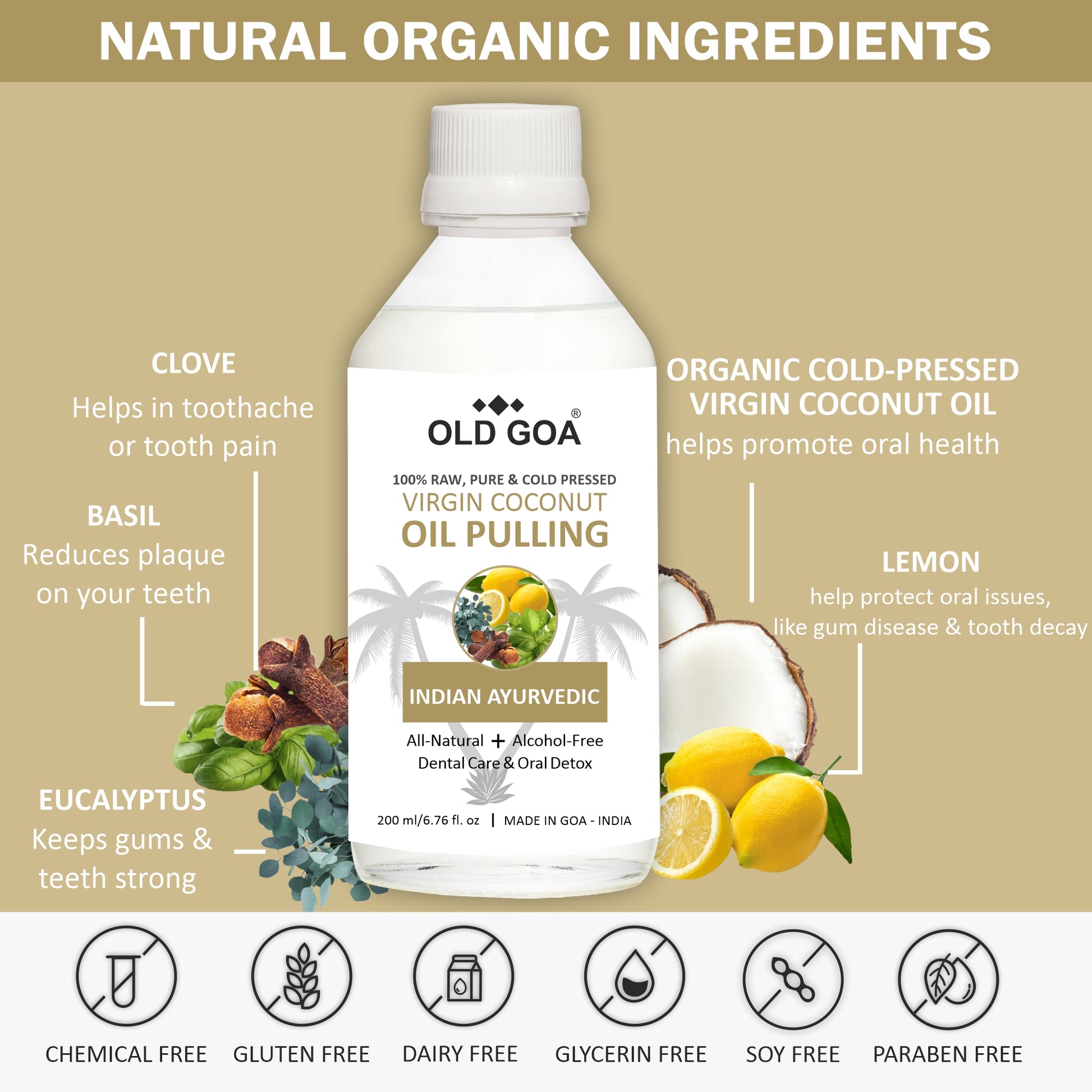 Virgin Coconut Oil Pulling - OLDGOA Oils