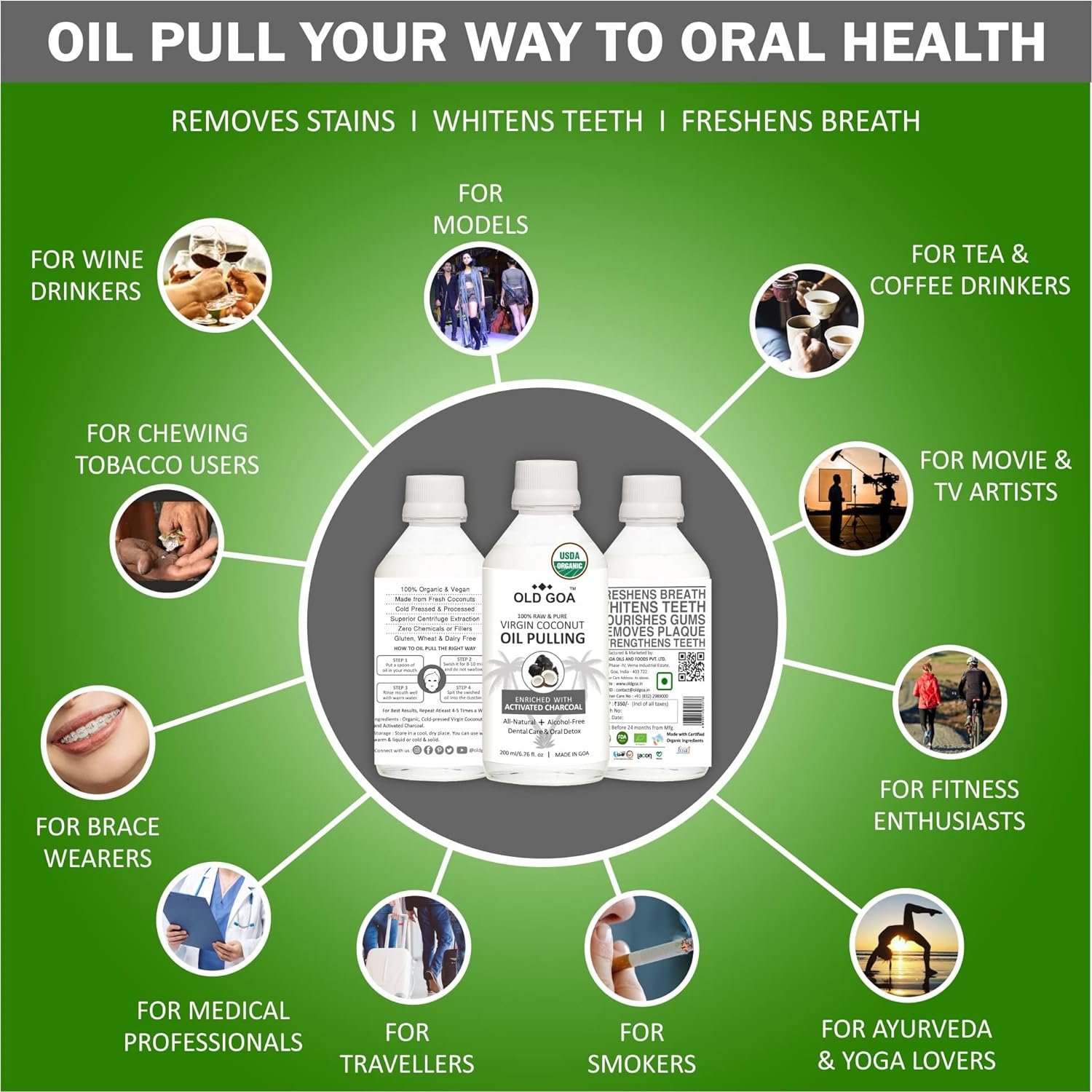 Oil Pulling Activated Charcoal-OLDGOA Oils