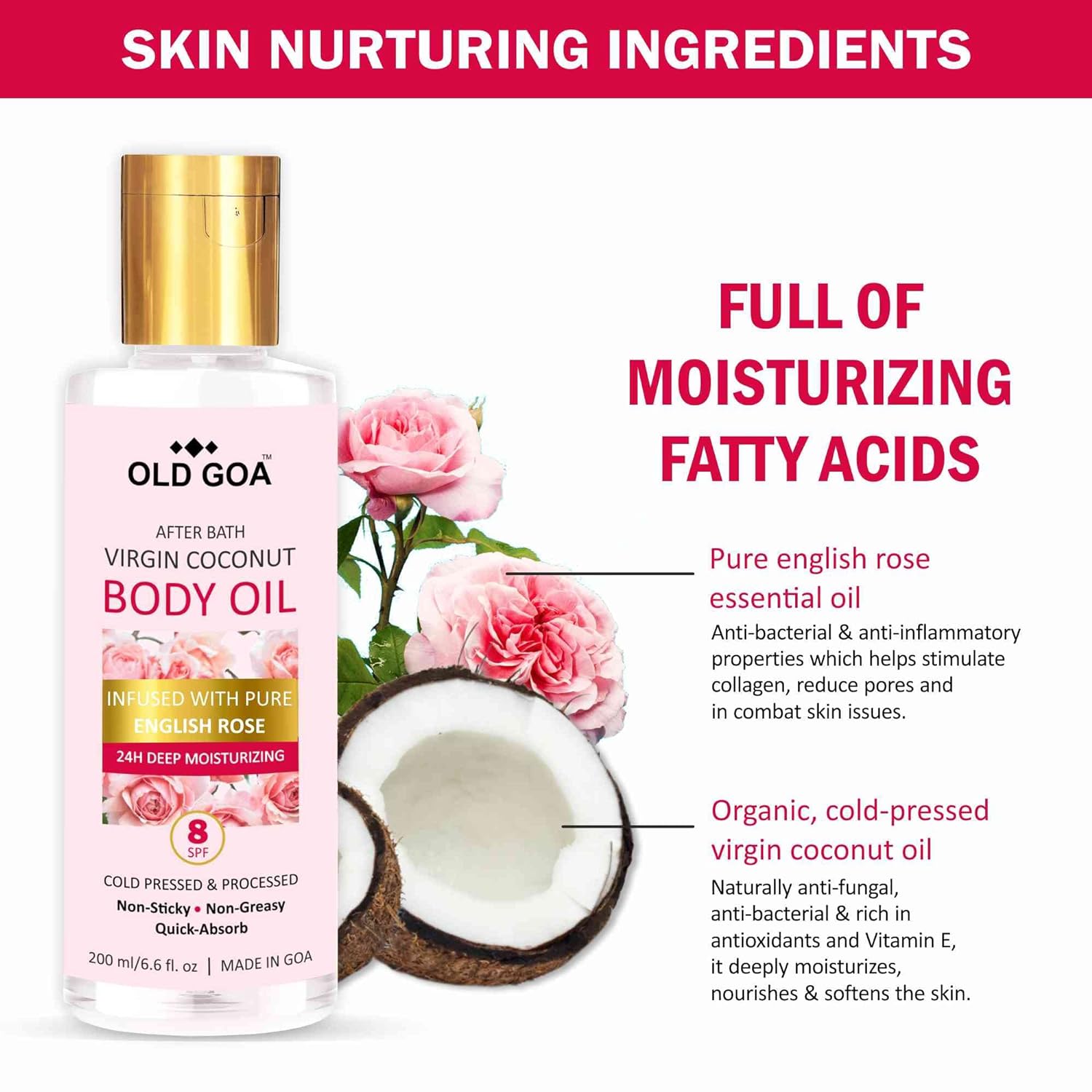 Body Oil English Rose-OLDGOA Oils