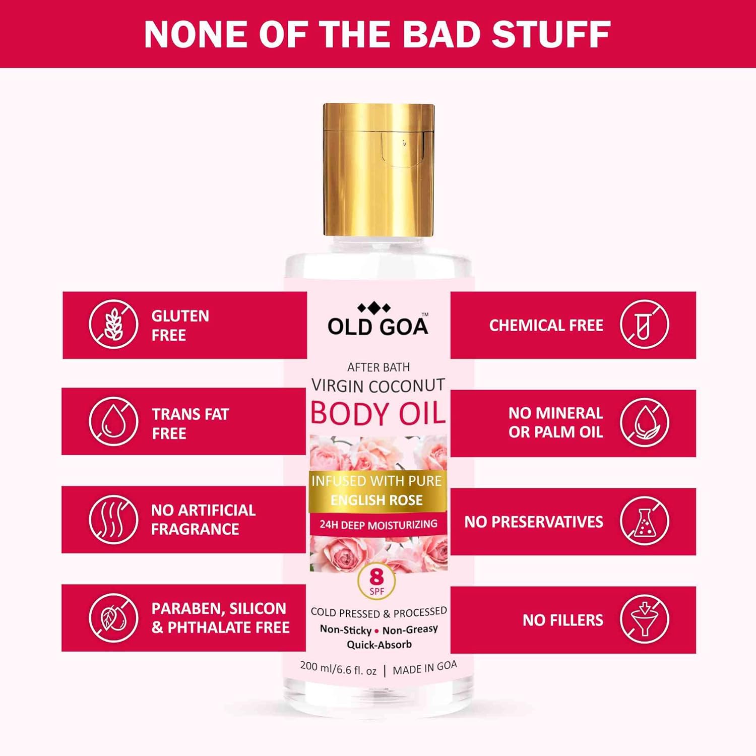 Body Oil English Rose-OLDGOA Oils