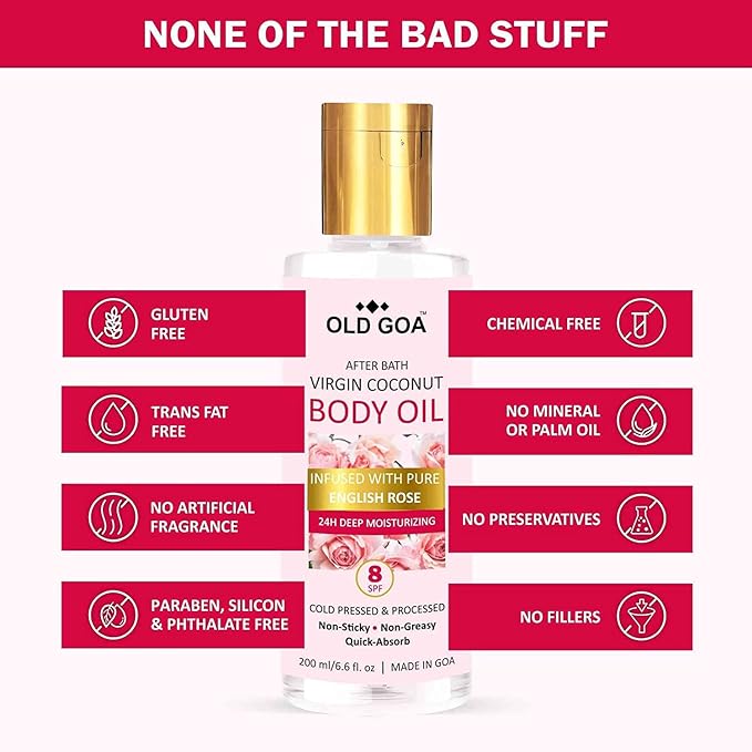 Body Oil English Rose & Lavende Combo | Pack of 2-OLDGOA Oils