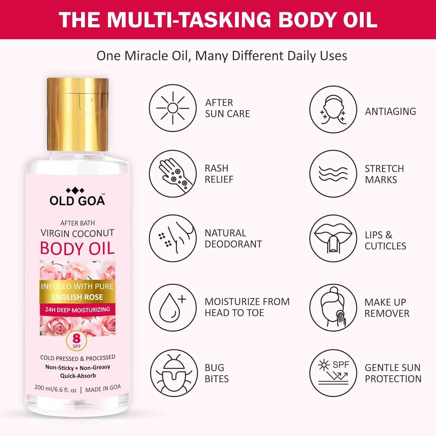 Body Oil English Rose-OLDGOA Oils