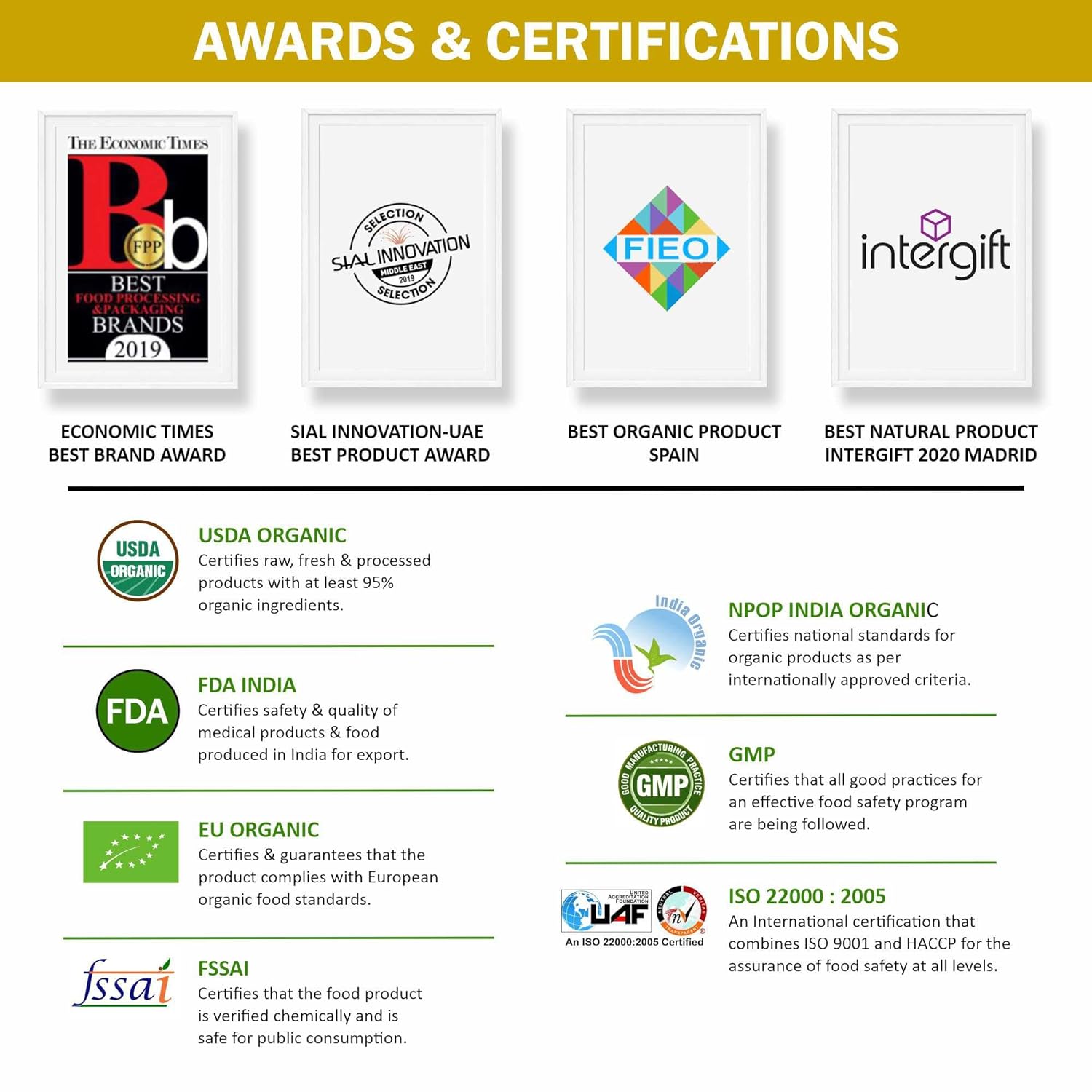 OLDGOA Oils Award and Certification