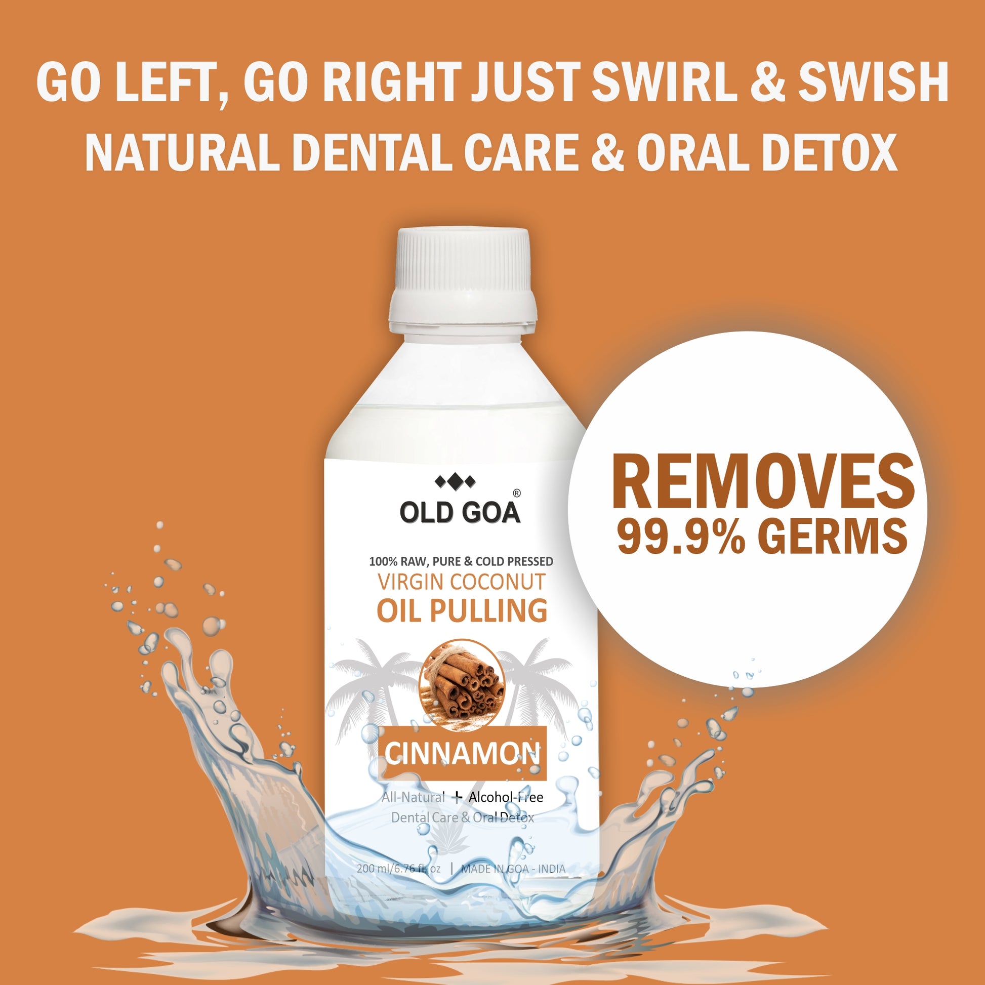 Virgin Coconut Oil Pulling Cinnamon - OLDGOA Oils