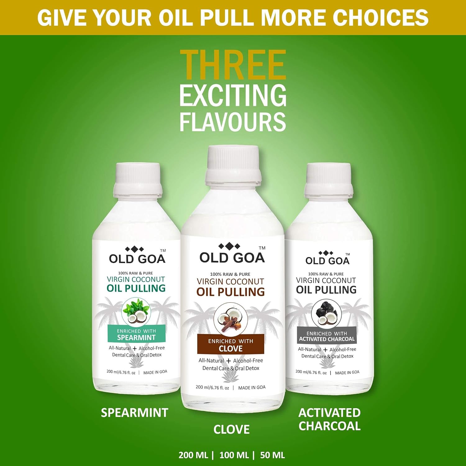 Virgin Coconut Oil Pulling in Three Flavours - OLDGOA Oils