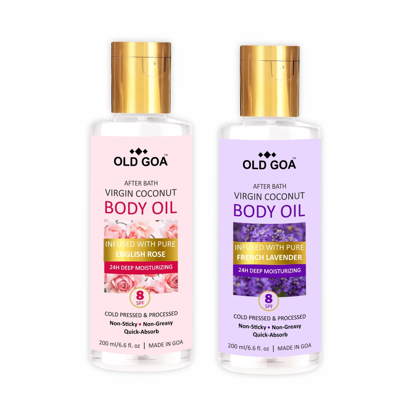 Body Oil English Rose & Lavende Combo | Pack of 2-OLDGOA Oils