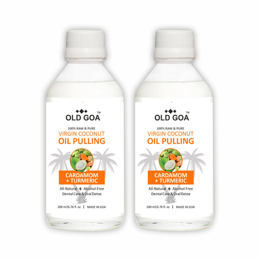 Oil Pulling Cardamom & Turmeric| Combo Pack of 2 (200ml each)-OLDGOA Oils