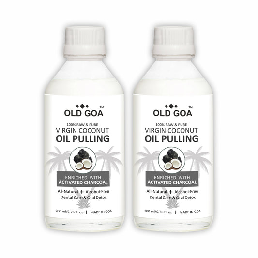 Oil Pulling Activated Charcoal | Combo Pack of 2 (200ml each)-OLDGOA Oils