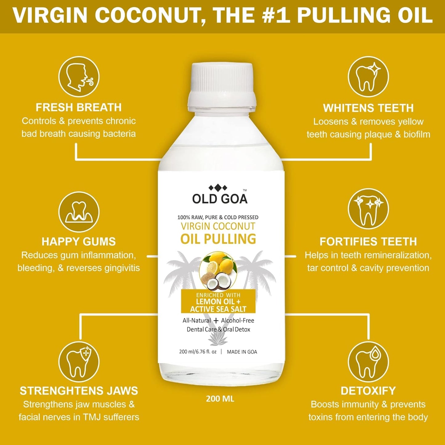 Oil Pulling Lemon Oil with Active Sea Salt