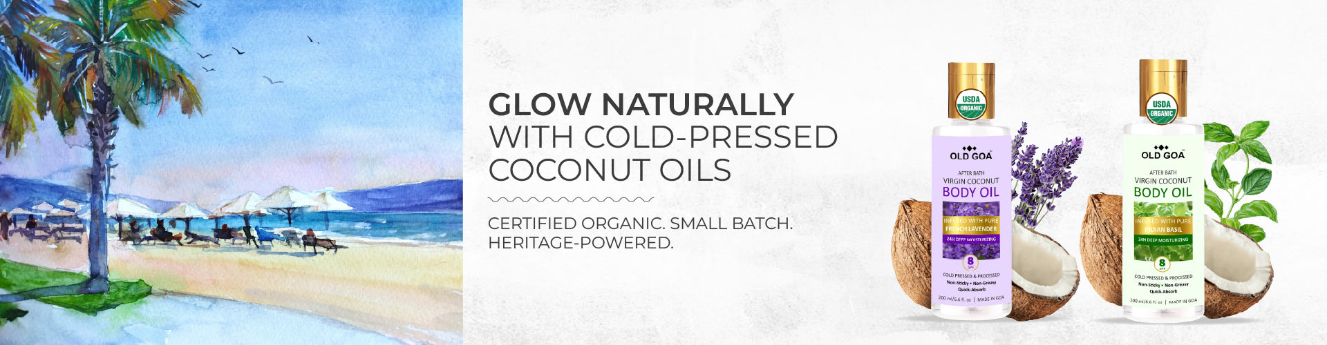 Cold-Pressed Coconut Body Oils - OLDGOA Oils