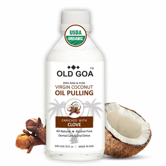 Virgin Coconut Oil Pulling Enriched with Clove - OLDGOA Oils